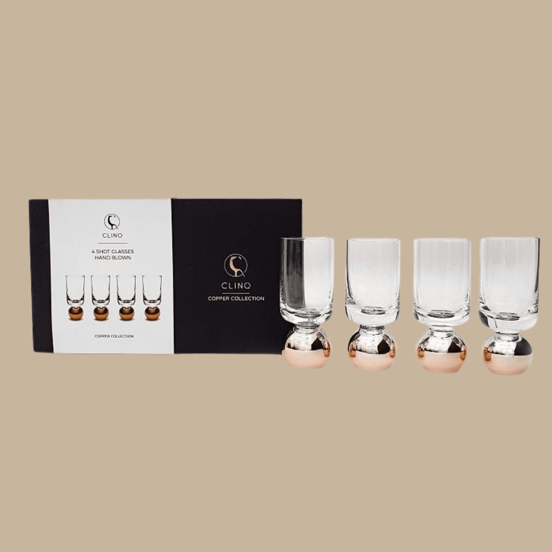 Clinq Copper Base Shot Glass Set (Set of 4)
